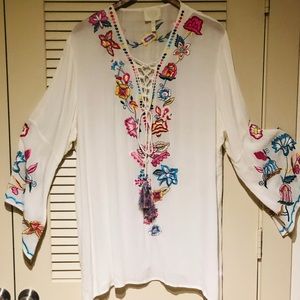 Boston Proper Embroidered Tunic